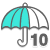 每100次概率為「中」的預測中，實際上約有45至54次平均累積雨量達到10毫米或以上。